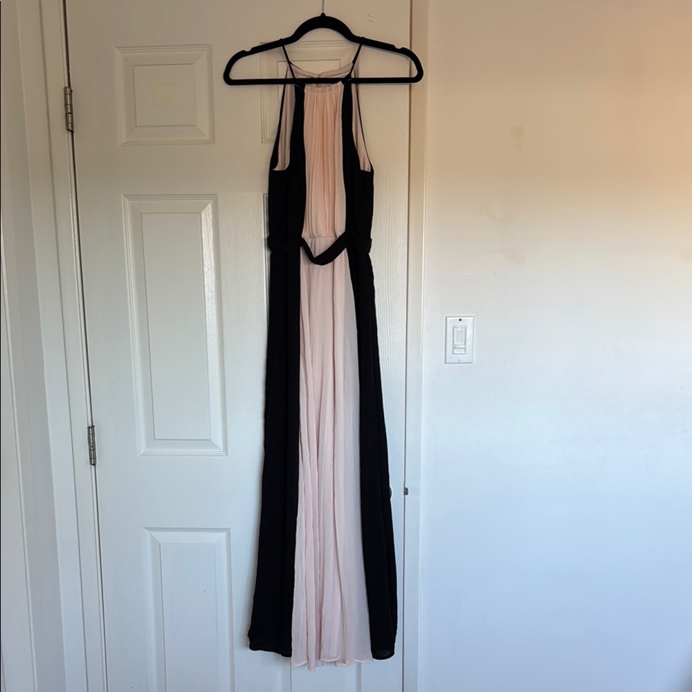 Motivi Black and Pink Backless Dress